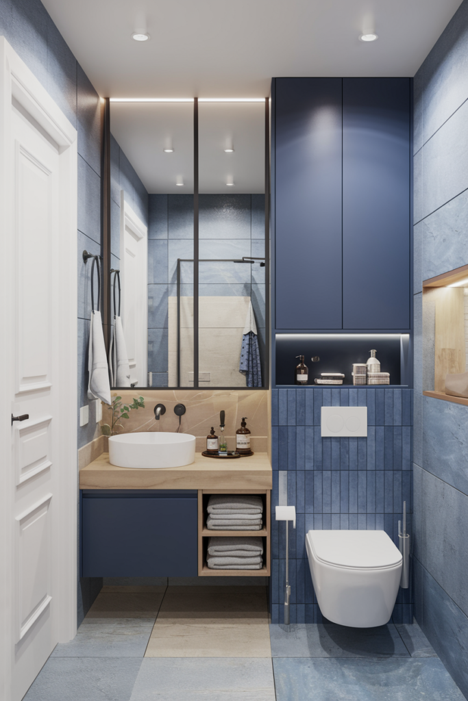 Bathroom with hidden storage