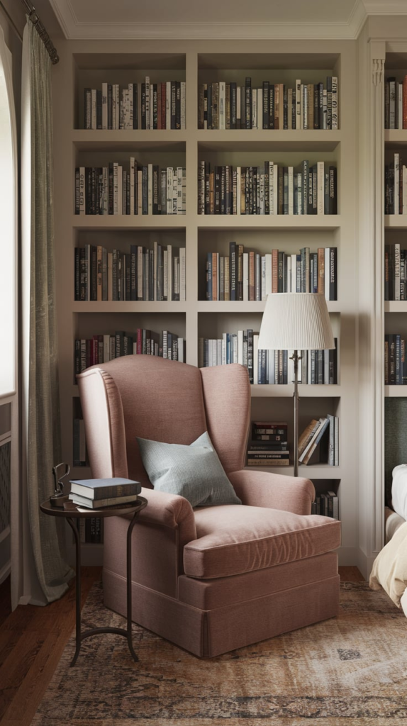 Reading nook under stairs