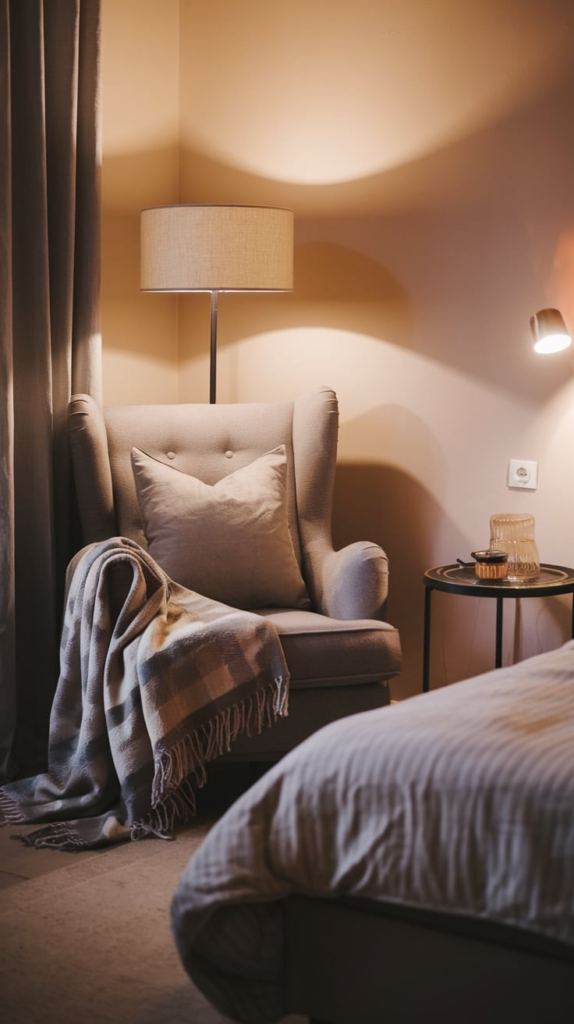Closet turned reading nook