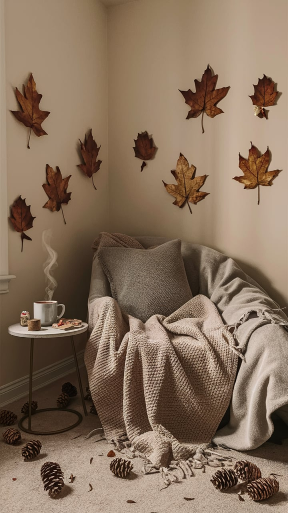 Narrow hallway reading nook