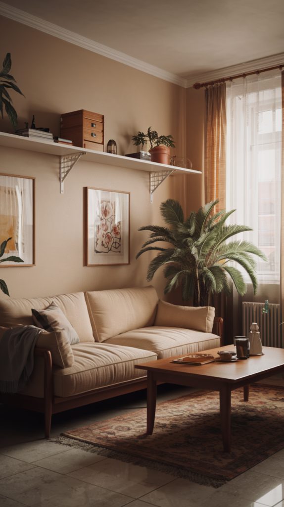 Compact furniture in small apartment