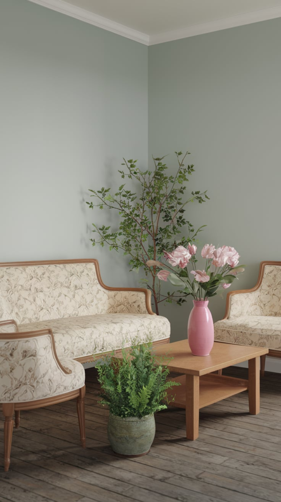 Rugs defining spaces in small apartment