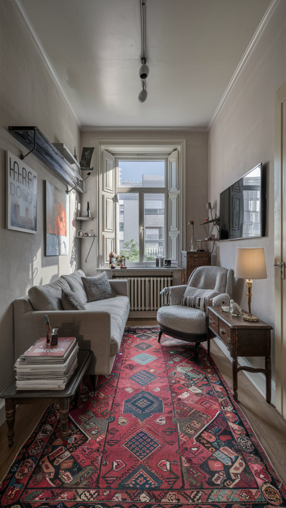 Storage furniture in small apartment