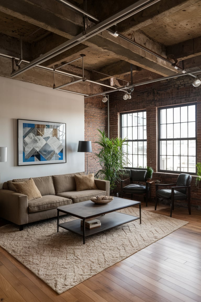 Statement sofa in loft