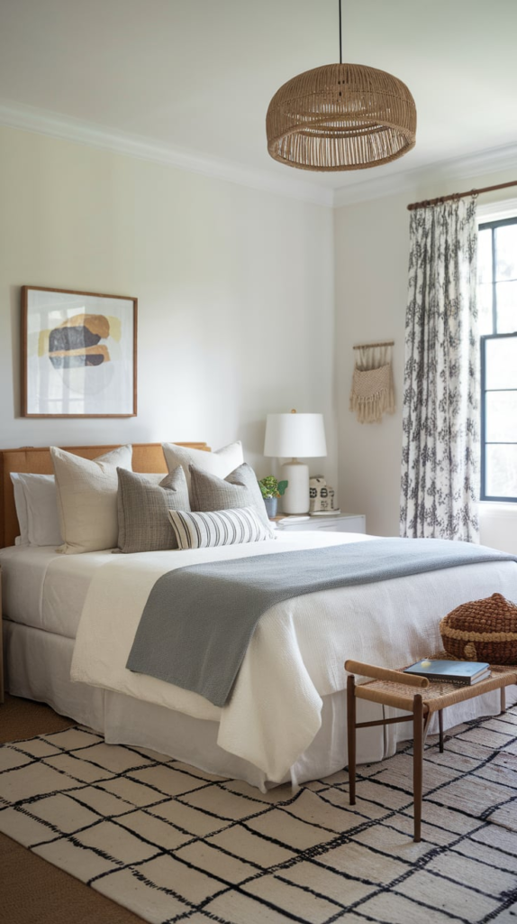 Area rug adding warmth to room