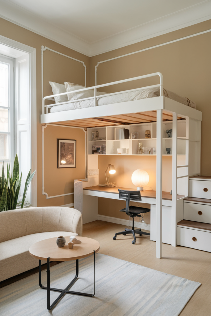 Organized closet with hangers and racks