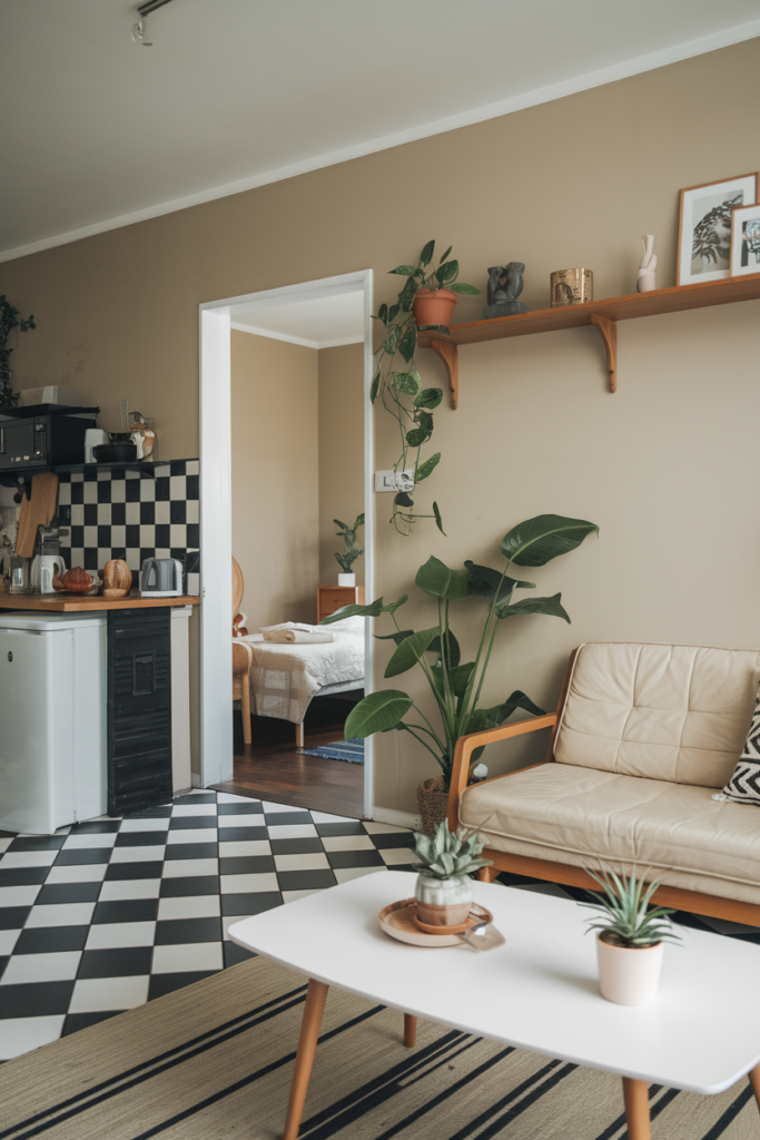 Curtains in apartment window