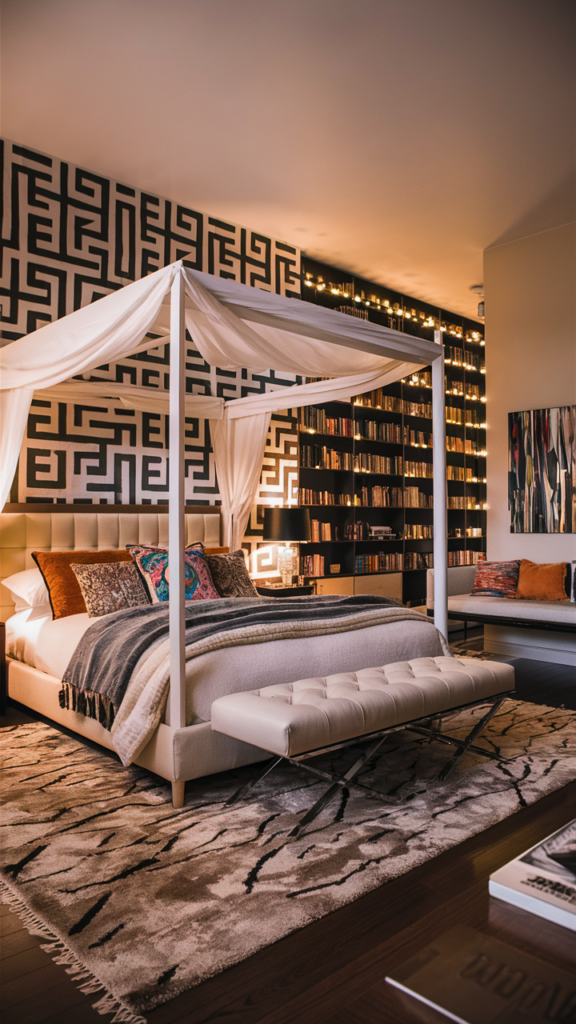 Textured bedroom decor