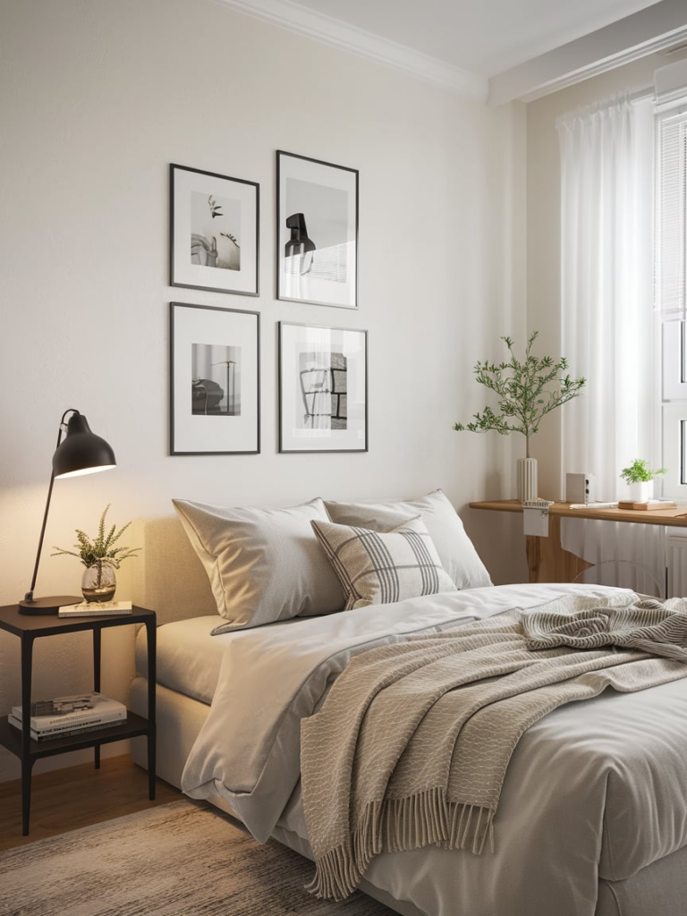 Indoor plants in bedroom