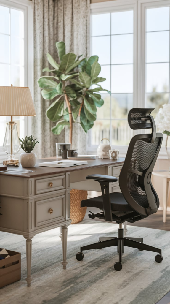 Indoor plants in home office