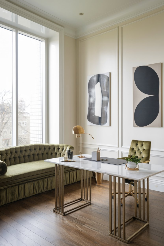 Cozy rug in home office