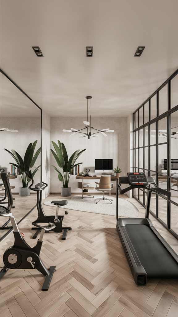 Multifunctional sofa and workout space