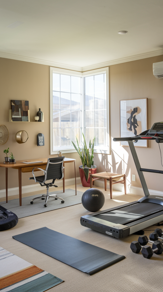 Reclining chair and stretching area