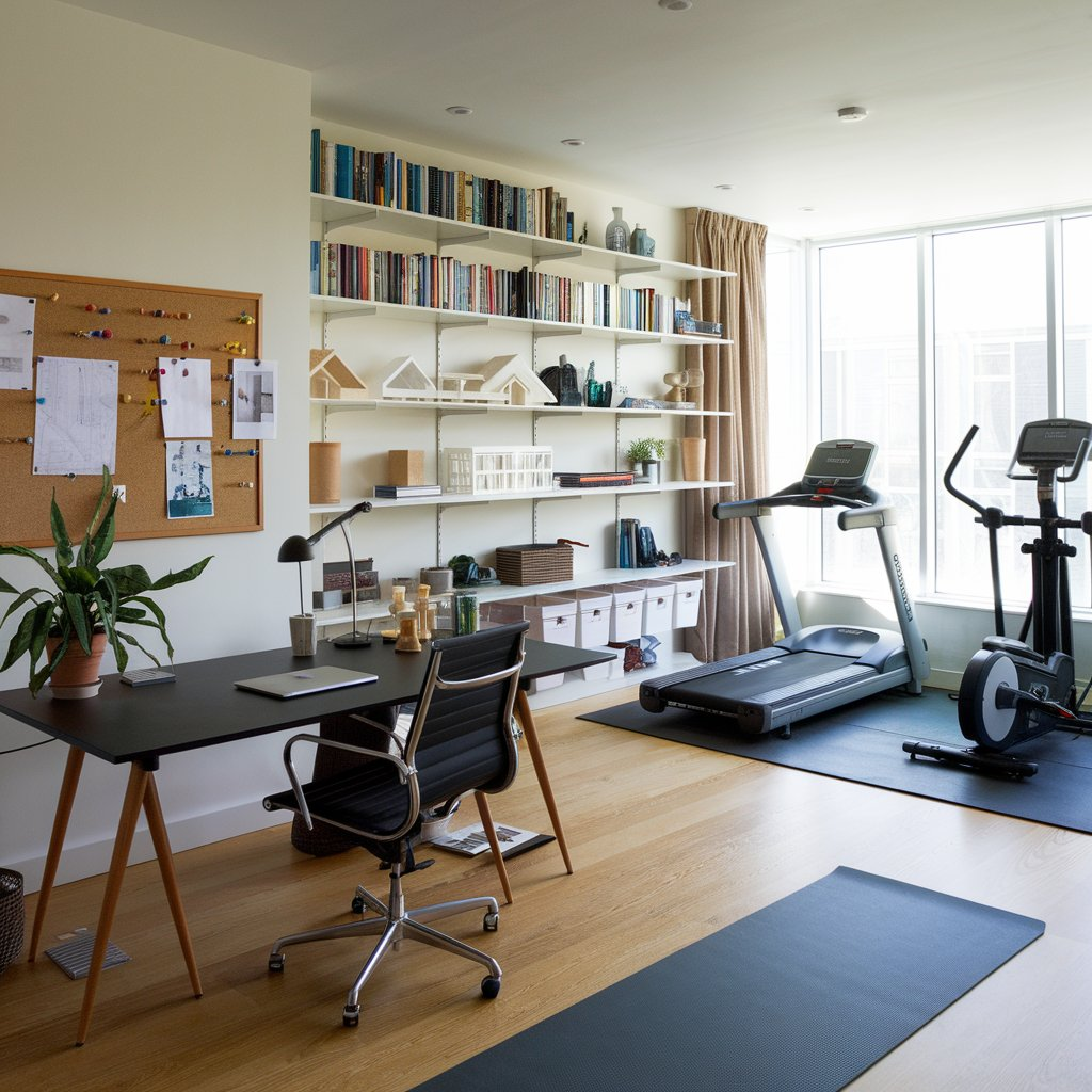 Wall-anchor pull-up bar with foldable desk