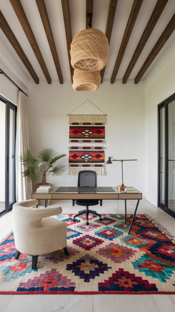 Colorful home office decor