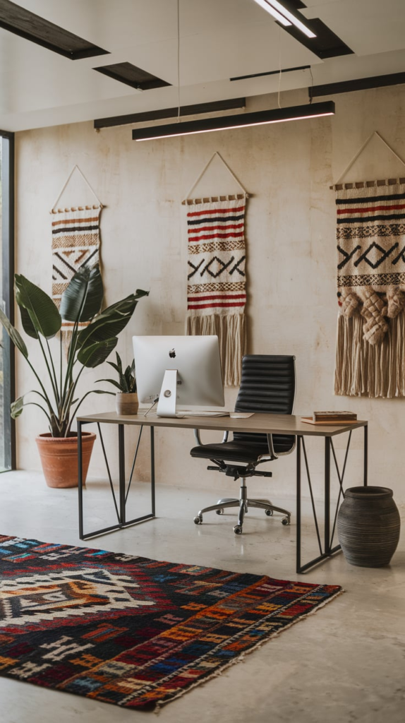 Indoor plants in home office