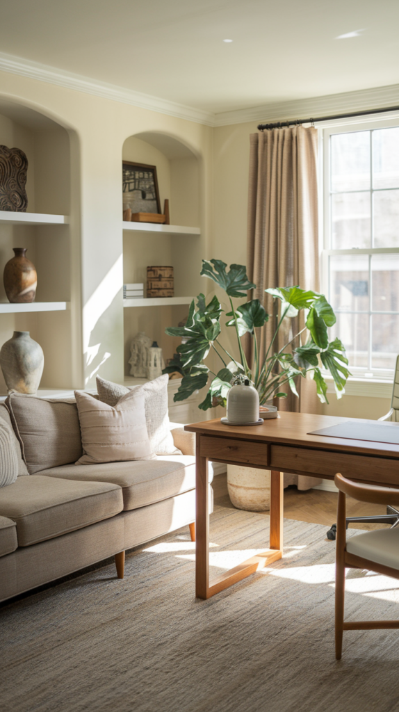 Acoustic panels in home office