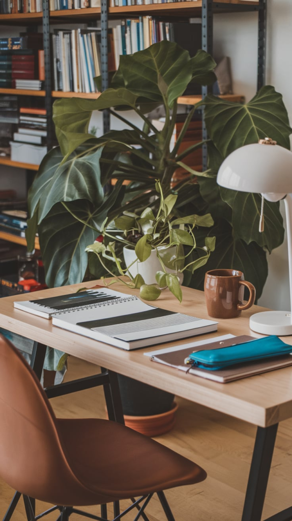 Minimalist home office setup