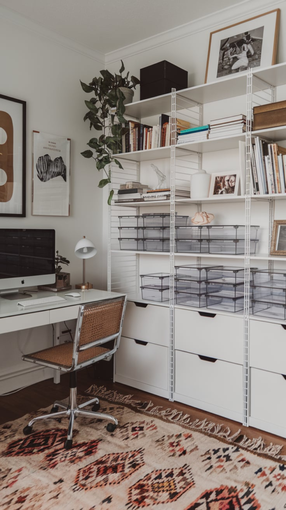 Daily cleaning routine in home office