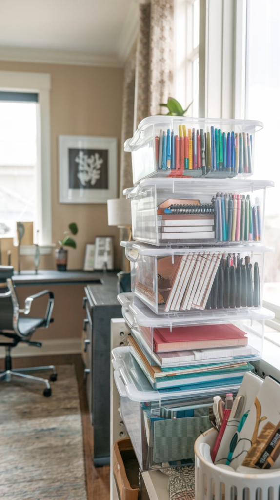 Home office with natural light