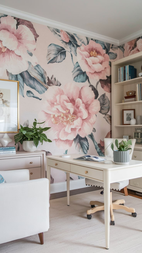 Natural elements in home office