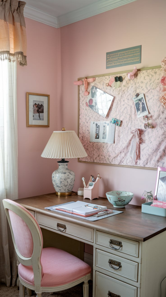 Layered textures in home office