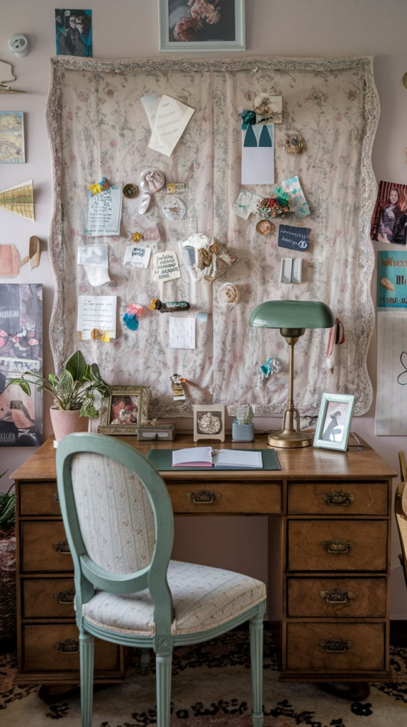 Vintage accents in home office