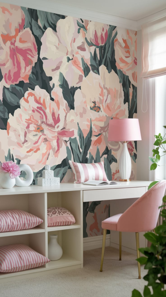 Stylish feminine home office