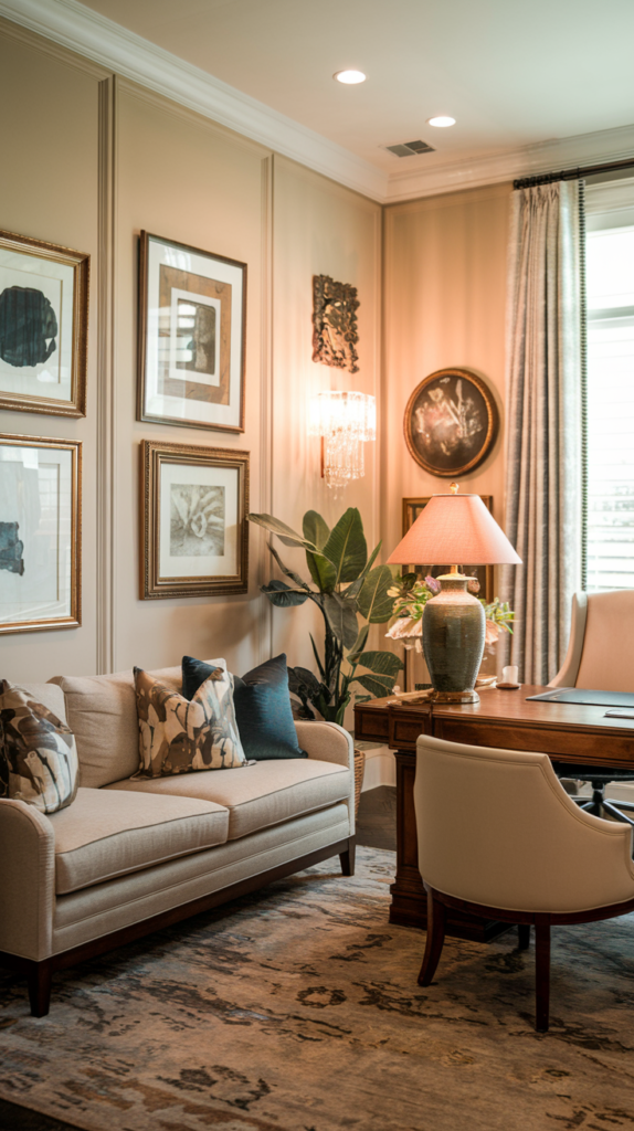 Elegant lighting in office