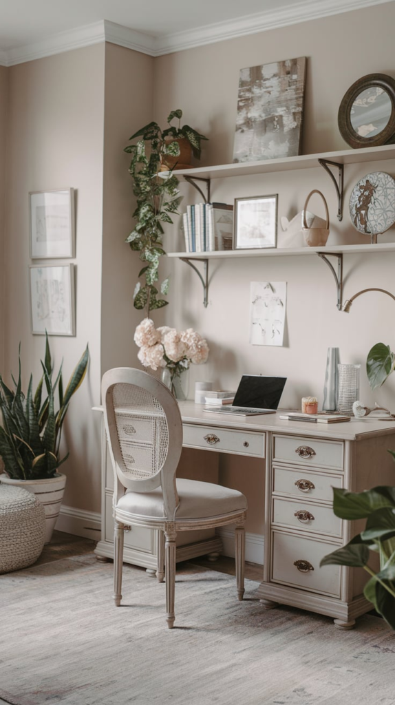 Metallic accents in office