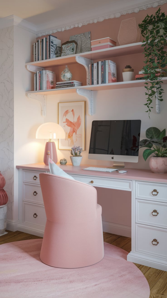 Wall art in feminine office