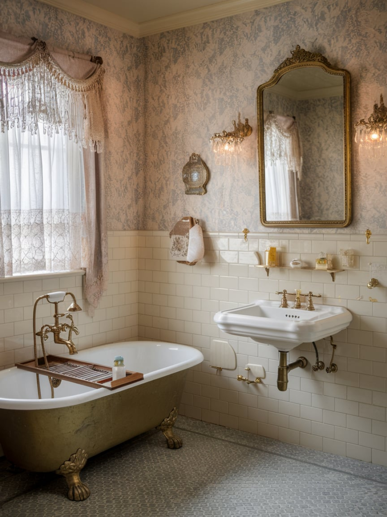 Antique framed mirror