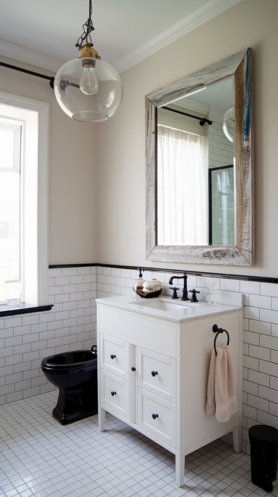 Checkerboard floor tiles