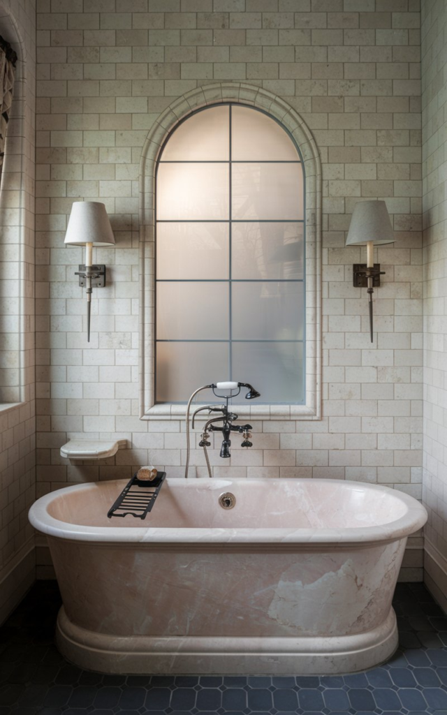 Marble bathroom accents