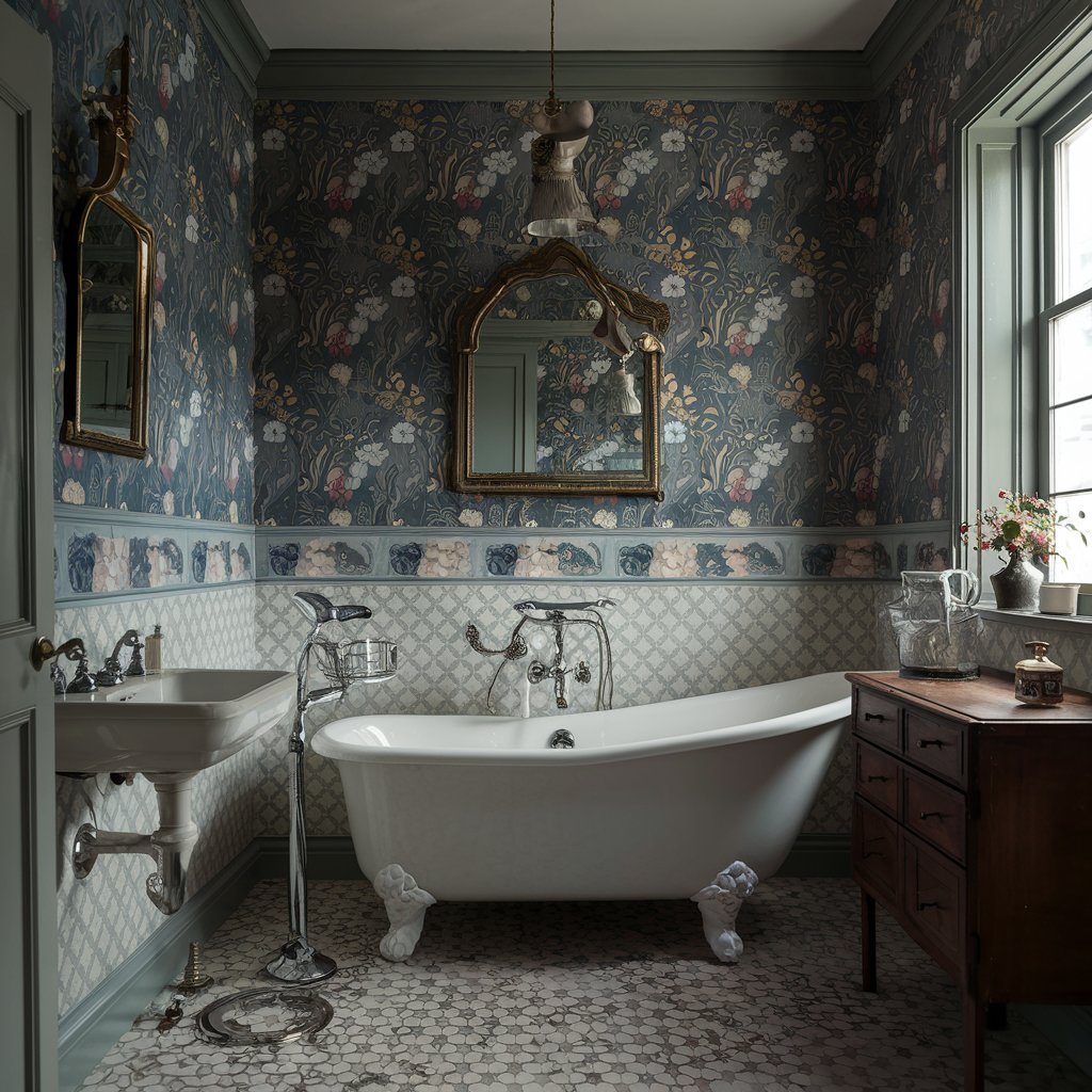 Elegant vintage bathroom