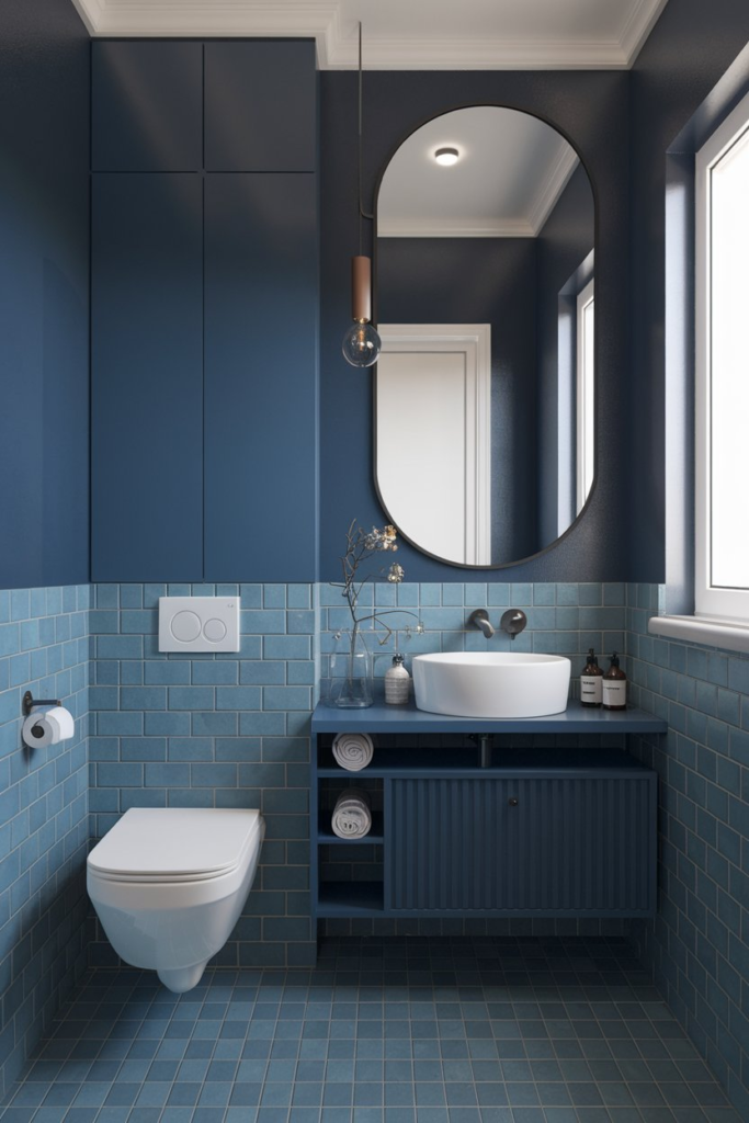 Clear bathroom floor