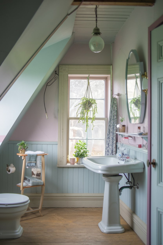 Antique style bathroom lighting