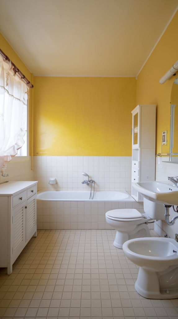 Bathroom with soft lighting