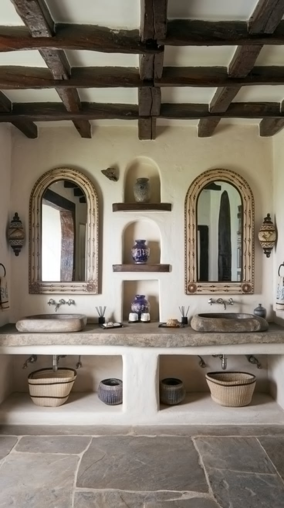 Clear jars for bathroom storage