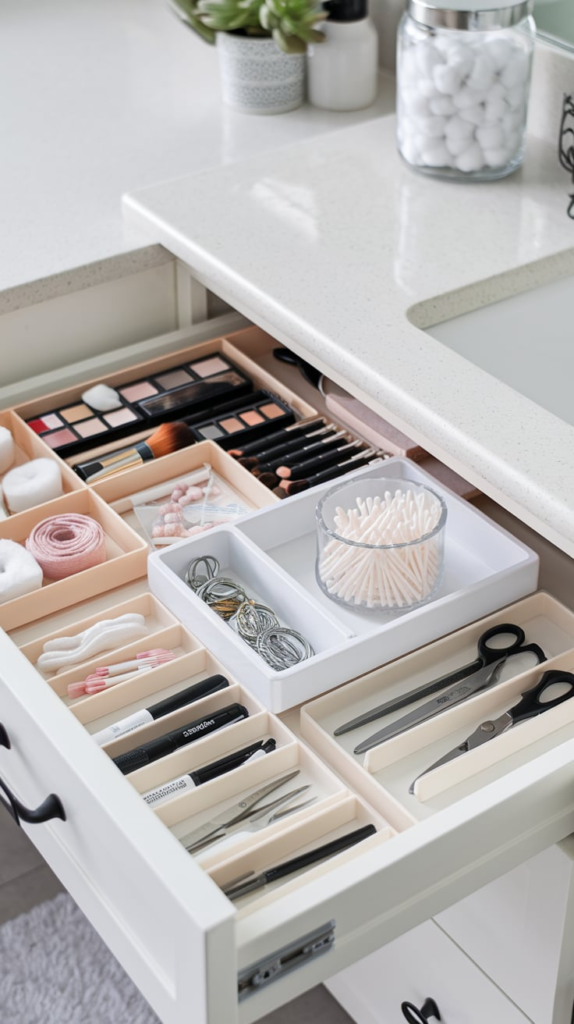 Minimalist bathroom countertop