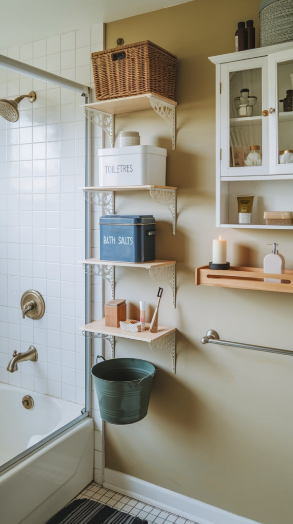 Lazy Susan on bathroom countertop