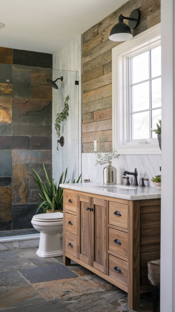 Aromatherapy setup on bathroom countertop