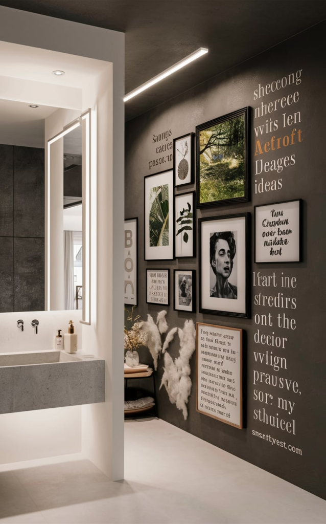 Themed bathroom art collection