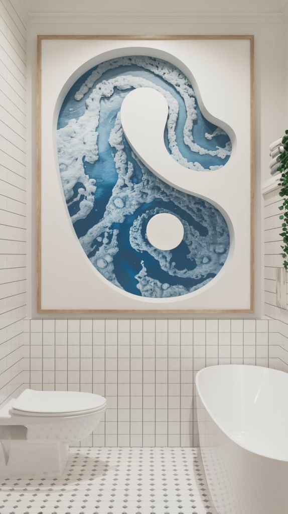 DIY bathroom artwork