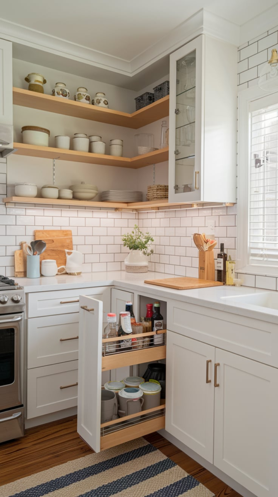 Pull-out pantry shelves