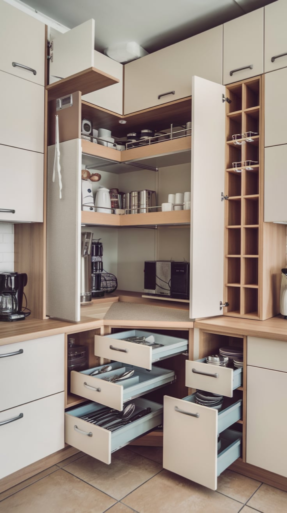 Adjustable pantry shelves