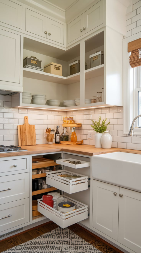 Vertical pantry shelving