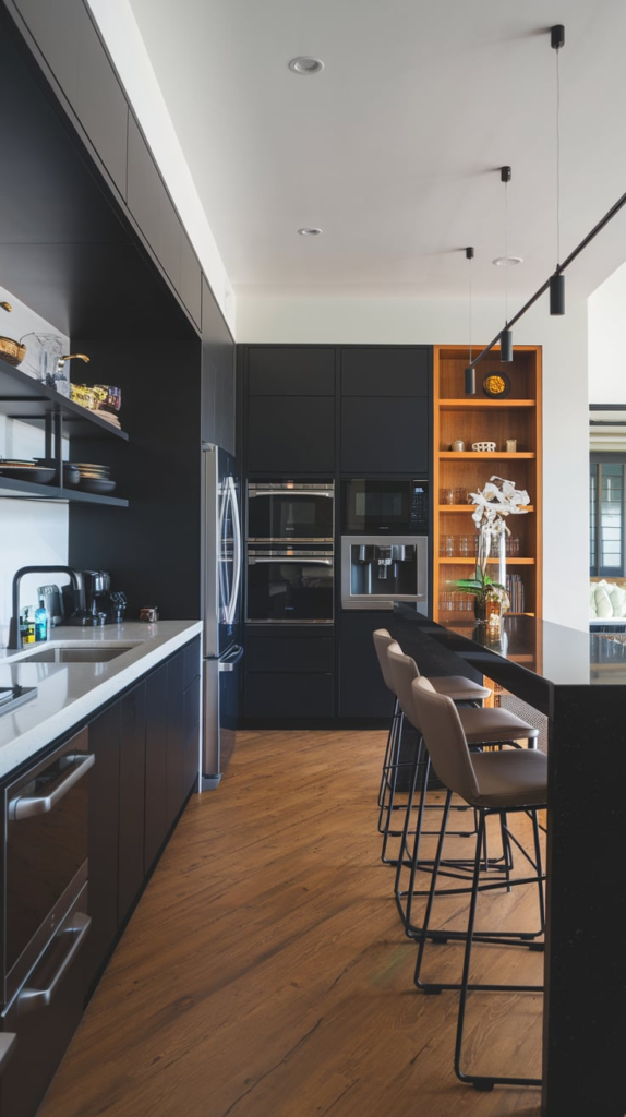 Breakfast nook kitchen bar with built-in seating