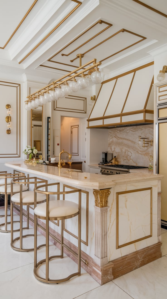 Natural stone kitchen bar