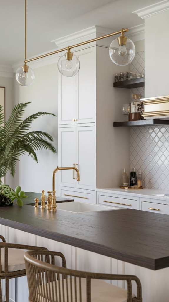 Retro-inspired kitchen bar